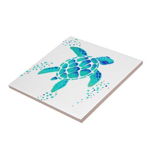 Neptunes schildpad tegeltje (Zijkant)