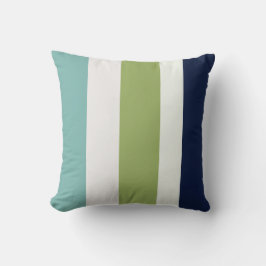 Neptunes, Seashell, Green and Navy Stripes Kussen