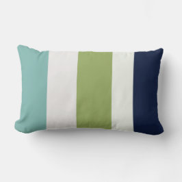Neptunes, Seashell, Green and Navy Stripes Kussen