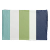 Neptunes, Seashell, Green and Navy Stripes Kussensloop (Achterkant)