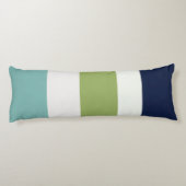 Neptunes, Seashell, Green and Navy Stripes Lichaamskussen (Achterkant)