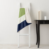 Neptunes, Seashell, Green and Navy Stripes Sherpa Deken (In situ)