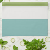 Neptunes, Seashell, Green and Navy Stripes Theedoek (Gevouwen)