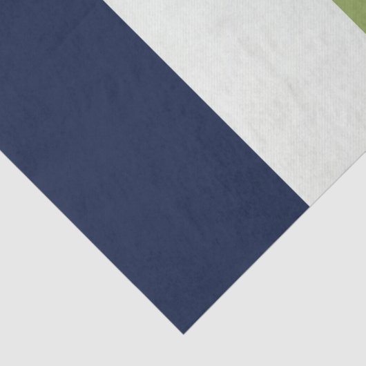 Neptunes, Seashell, Green and Navy Stripes Tissuepapier (Detail)