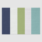 Neptunes, Seashell, Green and Navy Stripes Tissuepapier (Voorkant)