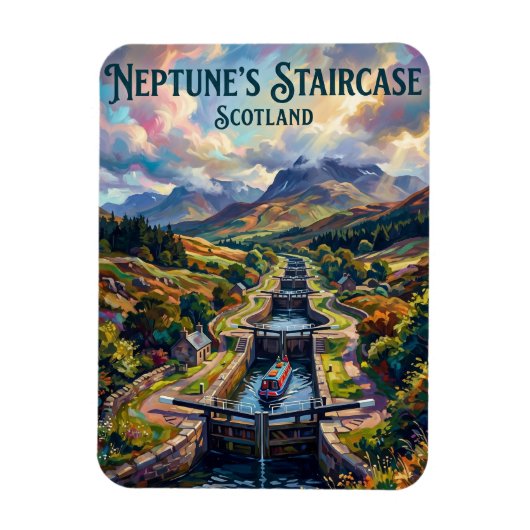 Neptune's Staircase Schotland Magneet (Verticaal)