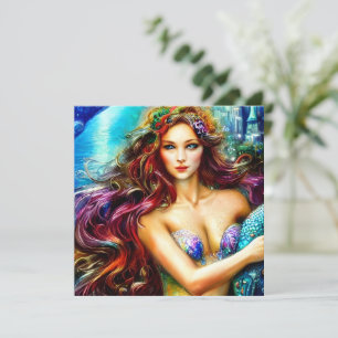 Neptunes Wenskaart met kunstdaughter Fantasy Art