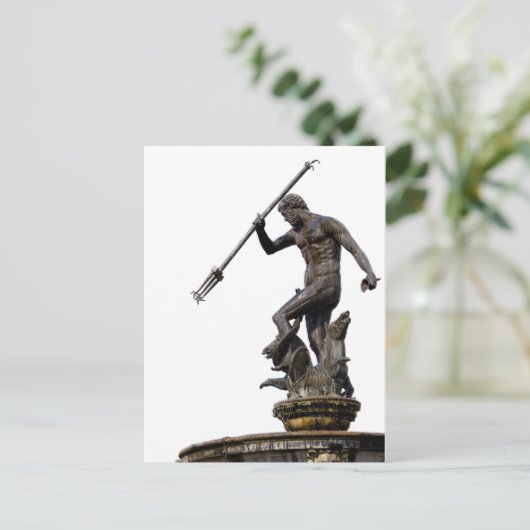 Neptungod van het Zee standbeeld Briefkaart (Staand voorkant)