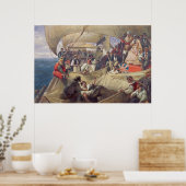 Neptunon aan boord van de "Newcastle" door de Poster (Keuken)