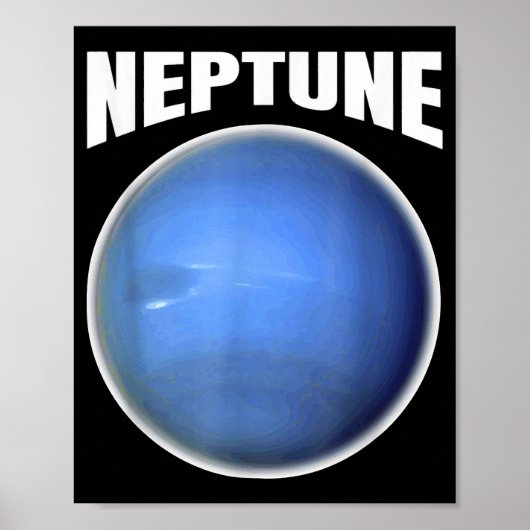 Neptunontwerp - Wetenschapsplaneet buitenruimte Poster (Voorkant)