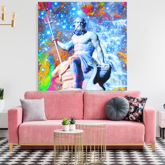 Neptunus Canvas Afdruk (Insitu (Woonkamer))