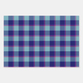 Neptunus en Golfblauw Karo Inpakpapier Vel (Voorkant)