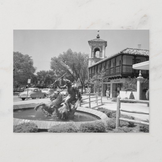 Neptunus Fontein Zwart Wit Kansas City Briefkaart (Voorkant)