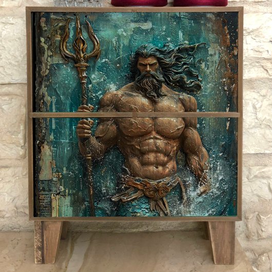 Neptunus Griekse God Decoupage Tissuepapier