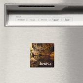 Neptunus Grotto, met 'Sardinië' tekstmagneet Magneet (Insitu (Vaatwasser))