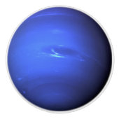Neptunus Mooi Blauw Zonnestelsel Planet Vissen Keramische Knop (Voorkant)