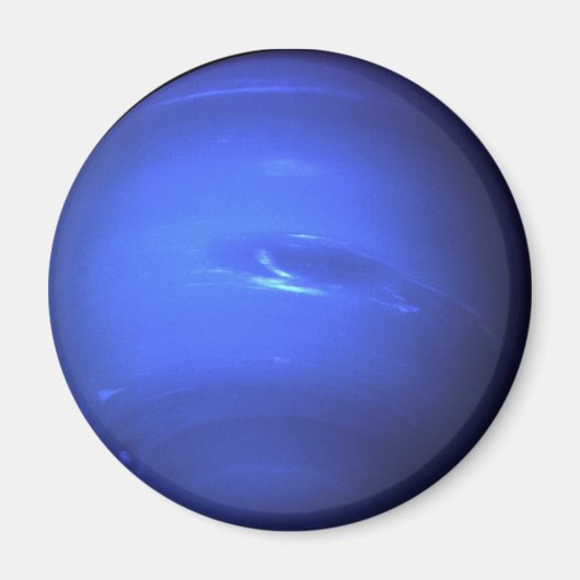 Neptunus oppervlak foto blauw magneet (Voorkant)