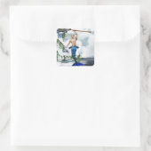 Neptunus-Stickers Vierkante Sticker (Tas)