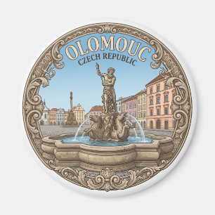 Neptunusfontein, Dolní náměstí, Olomouc Souvenir Magneet