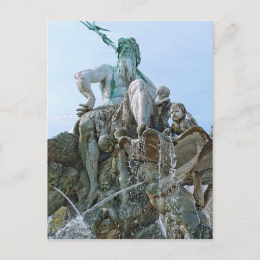 Neptunusfontein in Berlijn Briefkaart (Voorkant)