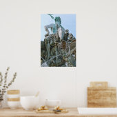 Neptunusfontein in Berlijn Poster (Keuken)