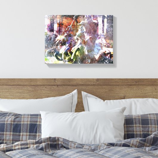 Neptunusfontein Kansas City Canvas Afdruk (Insitu (Slaapkamer))