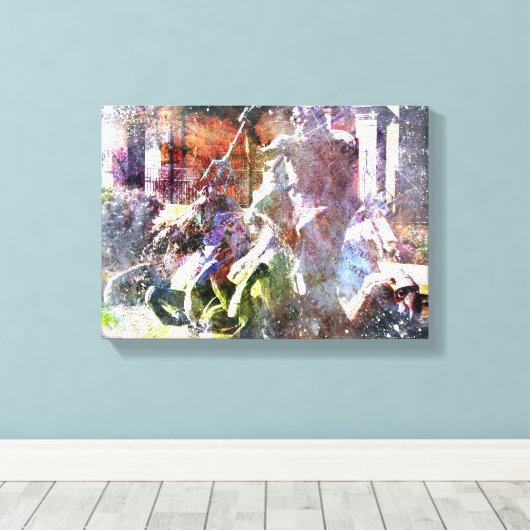 Neptunusfontein Kansas City Canvas Afdruk (Insitu (Houten vloer))