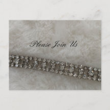 Nepvacht- en diamanten feestelijke uitnodiging