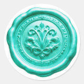 Nepwas Envelope Zegel Stijl 4 Groen 20 Sticker (Voorkant)
