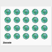 Nepwas Envelope Zegel Stijl 4 Groen 21 Sticker (Vel)