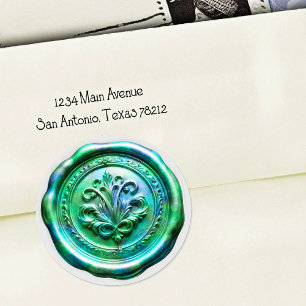 Nepwas Envelope Zegel Stijl 4 Groen 21 Sticker