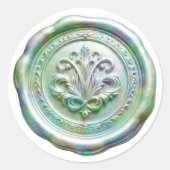 Nepwas Envelope Zegel Stijl 4 Groen 22 Sticker (Voorkant)