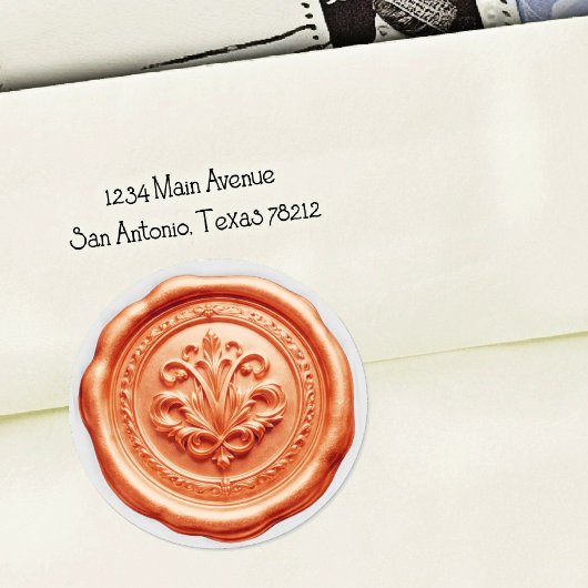 Nepwas Envelope Zegel Stijl 4 Oranje 1