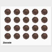 Nepwas Verzegelingsstijl 4 Melkchocolade Ronde Sticker (Vel)