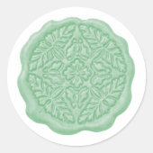 Nepwasafdruk, Muntgroen Ronde Sticker (Voorkant)