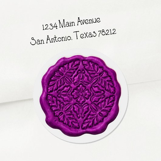 Nepwaszegel, Fuchsia Ronde Sticker