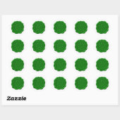 Nepwaszegel, grasgroen ronde sticker (Vel)