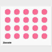 Nepwaszegel, Heet Roze Ronde Sticker (Vel)
