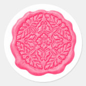 Nepwaszegel, Heet Roze Ronde Sticker (Voorkant)