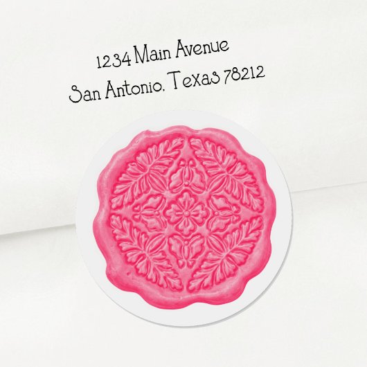 Nepwaszegel, Heet Roze Ronde Sticker