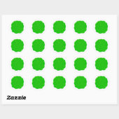 Nepwaszegel, limoengroen ronde sticker (Vel)