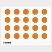 Nepwaszegel, Oranje Ronde Sticker (Vel)