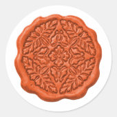 Nepwaszegel, Oranje Ronde Sticker (Voorkant)