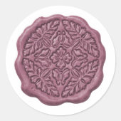 Nepwaszegel, Orchidee Paars Ronde Sticker (Voorkant)