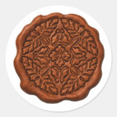 Nepwaszegel, roest ronde sticker (Voorkant)