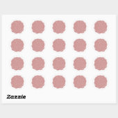Nepwaszegel, Roze Ronde Sticker (Vel)