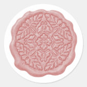 Nepwaszegel, Roze Ronde Sticker (Voorkant)