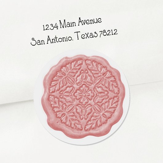 Nepwaszegel, Roze Ronde Sticker
