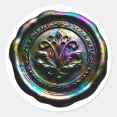 Nepwaszegel stijl 4 Zwart 20 Sticker (Voorkant)