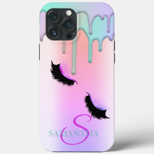 Nepwimpers Glitter Kleurrijke Druppels Case-Mate iPhone Case (Achterkant)